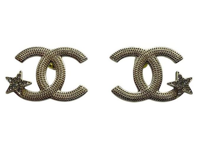 Chanel Orecchini a stella Crystal CC Logo - vista 2