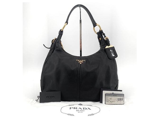 Prada Borsa a tracolla hobo in pelle di vitello morbida - vista 8