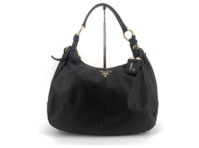 Prada Borsa a tracolla hobo in pelle di vitello morbida - vista 9