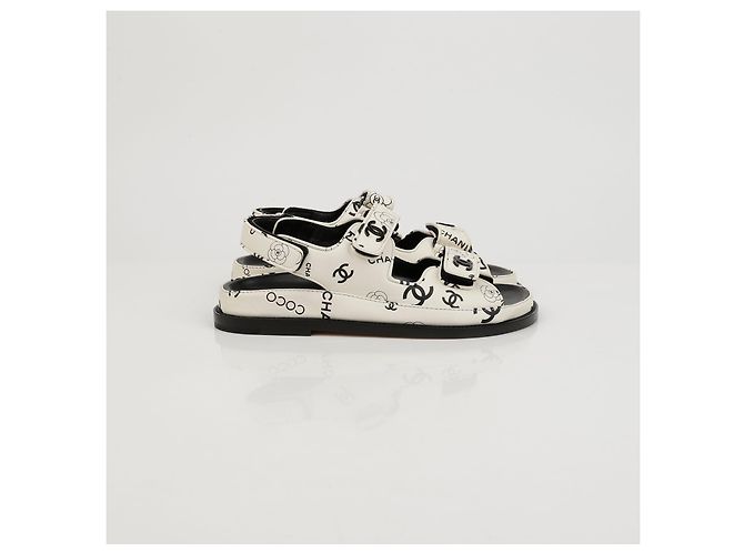 Chanel Sandali in Velcro Multi CC - vista 3