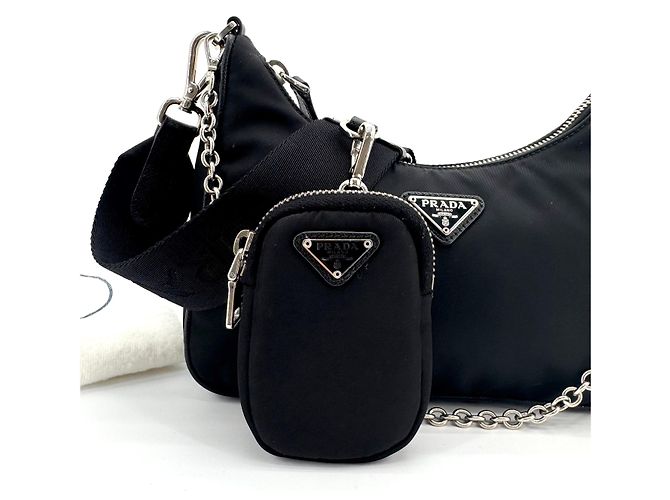 Prada Borsa a tracolla Reedition Re-Nylon Black - vista 2
