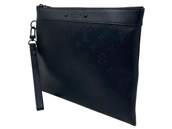 Louis Vuitton Pochette To Go Strap Clutch Bag Monogram Shadow - vista 3
