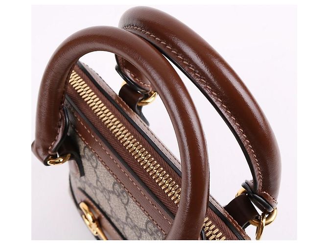 Gucci Bolso de hombro pequeño Horsebit marrón - vista 5