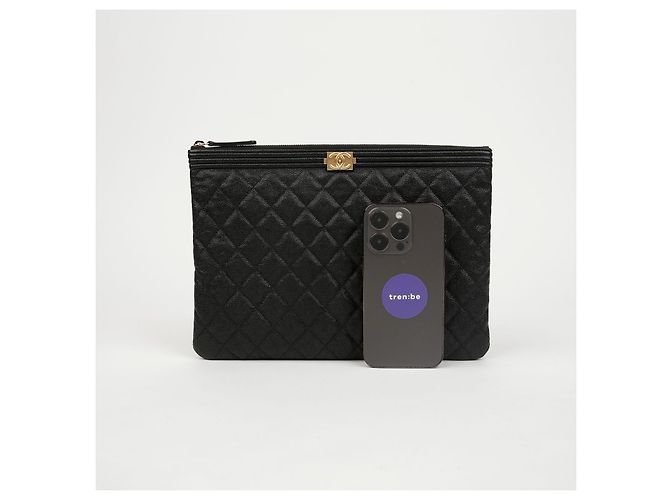 Clutch Chanel New Medium Marrone in Pelle di Vitello - vista 6