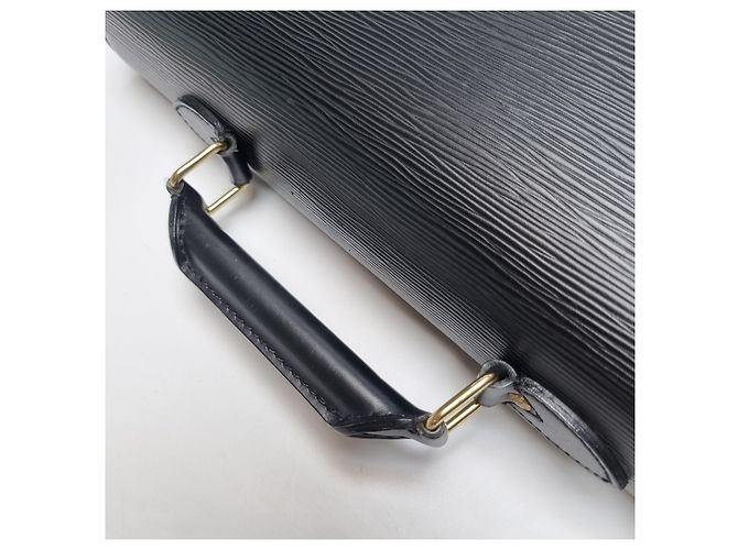Louis Vuitton Borsa Documenti Epi Serviette Nera Unisex (Upper Grade, Valigetta) - vista 10
