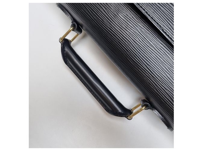Louis Vuitton Borsa Documenti Epi Serviette Nera Unisex (Upper Grade, Valigetta) - vista 12