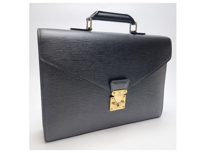 Louis Vuitton Borsa Documenti Epi Serviette Nera Unisex (Upper Grade, Valigetta) - vista 5