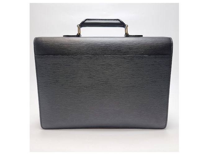 Louis Vuitton Borsa Documenti Epi Serviette Nera Unisex (Upper Grade, Valigetta) - vista 8