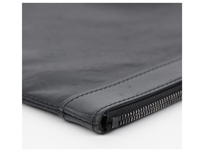 Louis Vuitton Pochette Clutch in pelle Monogram Shadow Nero - vista 10