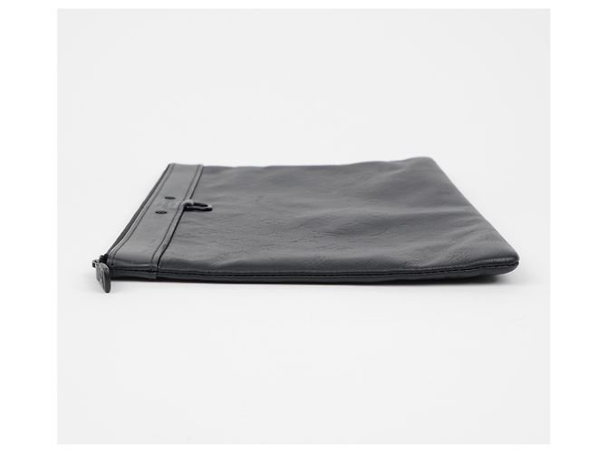 Louis Vuitton Pochette Clutch in pelle Monogram Shadow Nero - vista 8
