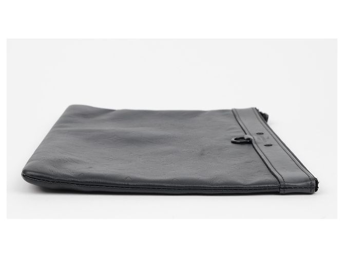 Louis Vuitton Pochette Clutch in pelle Monogram Shadow Nero - vista 9