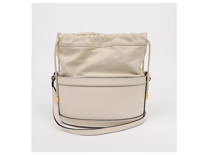 Gucci Borsa bucket bianca in pelle Horsebit - vista 4
