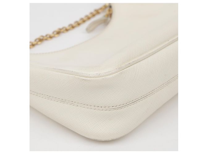 Prada Borsa a tracolla Saffiano Re-Edition White - vista 15