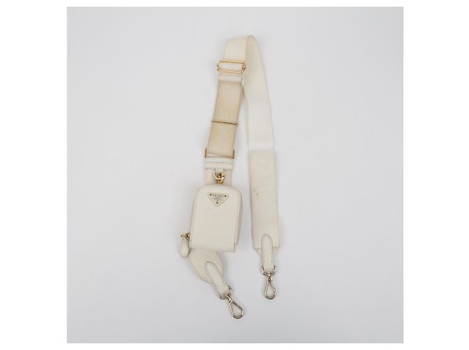 Prada Borsa a tracolla Saffiano Re-Edition White - vista 18