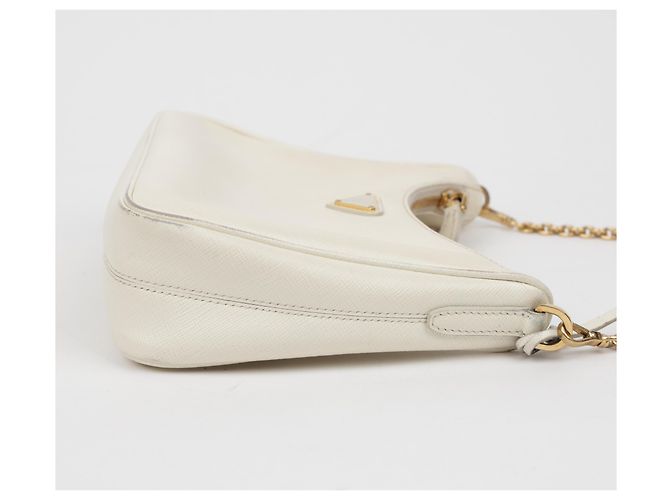 Prada Borsa a tracolla Saffiano Re-Edition White - vista 6