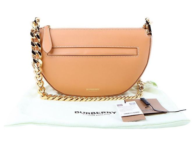 Burberry Mini borsa a tracolla Olympea in pelle con catena dorata - vista 8
