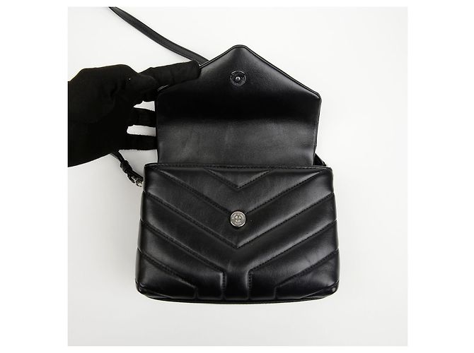 Autre Marque Borsa a tracolla Lulu Toy in pelle Nero Argento - vista 9
