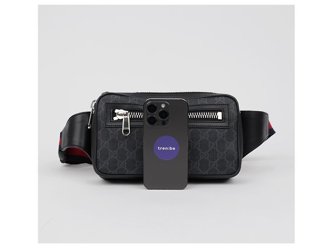 Gucci Borsello da cintura Soft GG Supreme Nero - vista 11