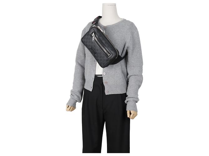 Gucci Borsello da cintura Soft GG Supreme Nero - vista 13