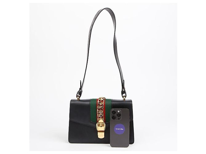 Gucci Picca Borsa a Tracolla Tote Nera - vista 13
