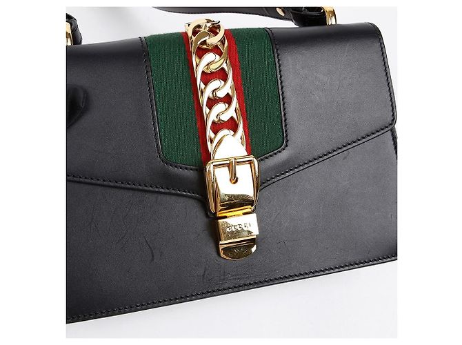 Gucci Picca Borsa a Tracolla Tote Nera - vista 3