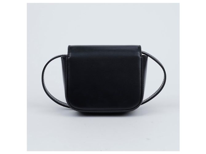 Céline Mini Cloud em couro de bezerro brilhante preto - vista 3
