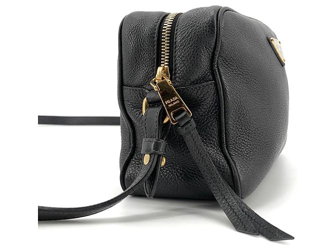 Prada Bolso de hombro Vitello Gold Triangle Logo - vista 6