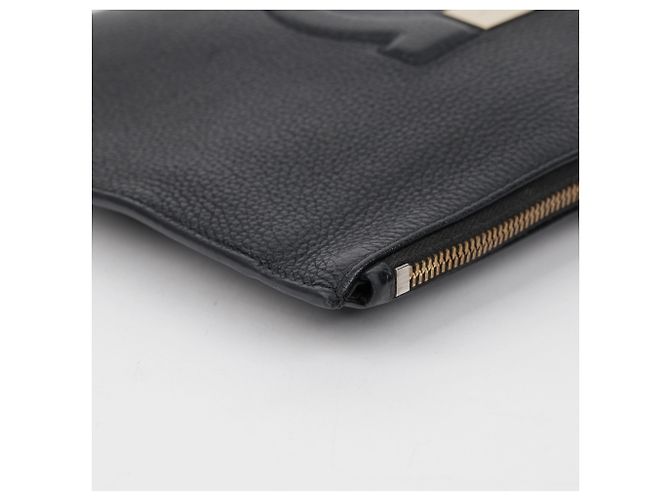 Clutch Gancini Salvatore Ferragamo Nera in Pelle - vista 10