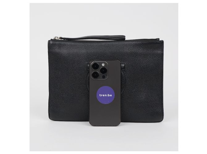 Clutch Gancini Salvatore Ferragamo Nera in Pelle - vista 18
