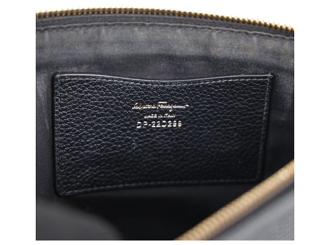 Clutch Gancini Salvatore Ferragamo Nera in Pelle - vista 20
