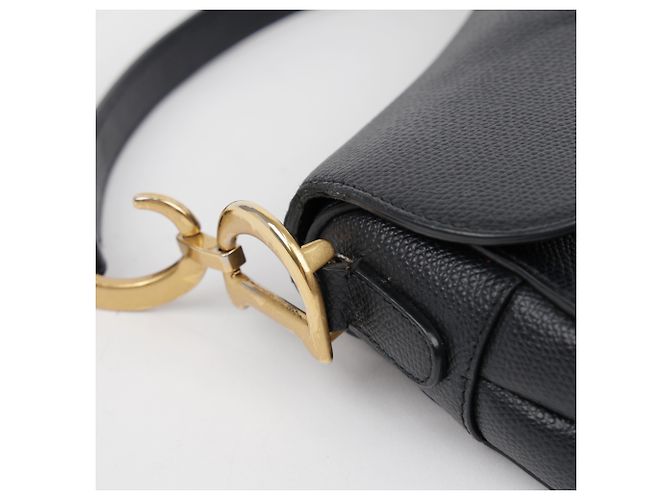 Dior Mini Leder Saddle Tote Bag Schwarz - Ansicht 10