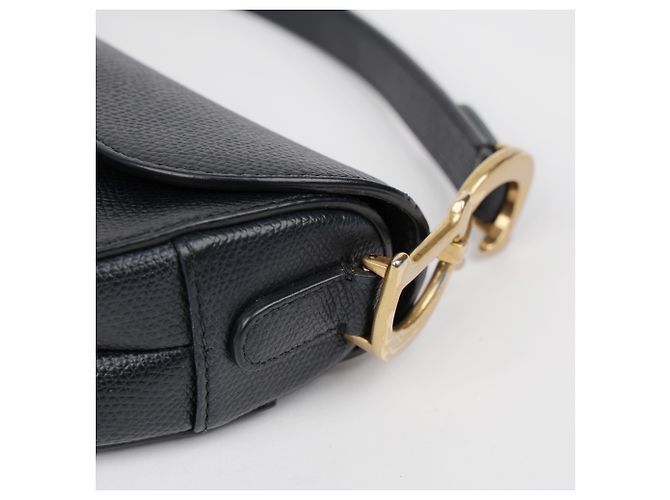 Dior Mini Leder Saddle Tote Bag Schwarz - Ansicht 13