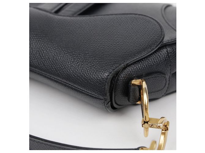 Dior Mini Leder Saddle Tote Bag Schwarz - Ansicht 16