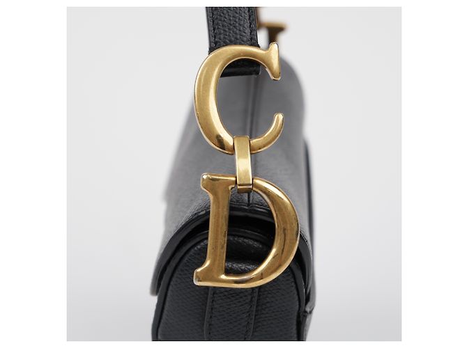 Dior Mini Leder Saddle Tote Bag Schwarz - Ansicht 8