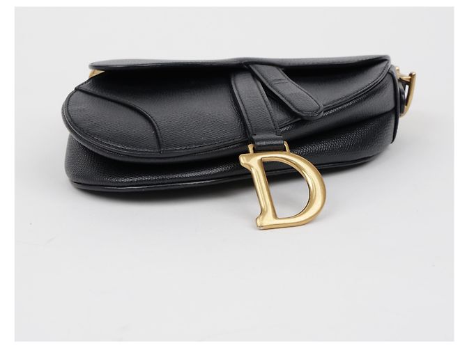 Dior Mini Leder Saddle Tote Bag Schwarz - Ansicht 9