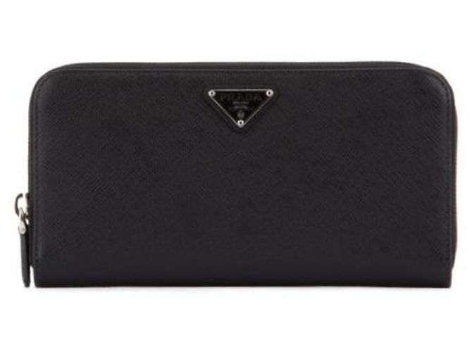 Prada Saffiano Leather Triangle Logo Wallet - view 4