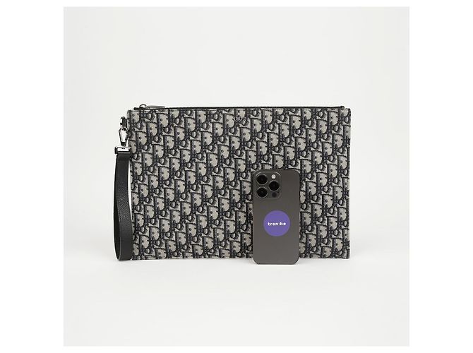 Dior Pochette Oblique Beige Black - vue 8