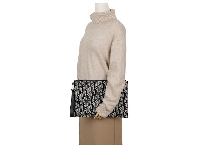 Dior Pochette Oblique Beige Black - vue 9
