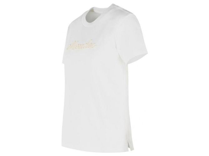 Moncler Baumwoll-T-Shirt mit besticktem Logo - Ansicht 5