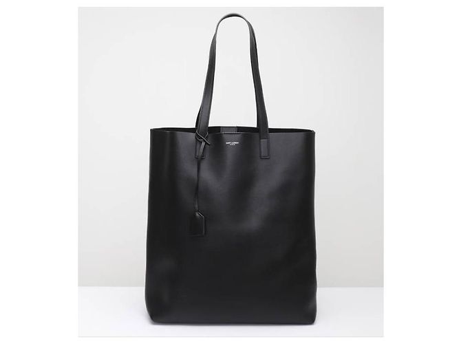 Autre Marque SAINT LAURENT Borsa Shopper Bold Nera in Pelle - vista 4