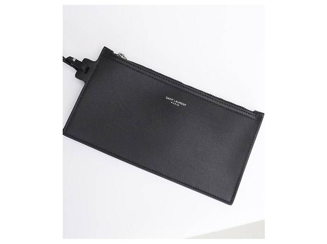 Autre Marque SAINT LAURENT Borsa Shopper Bold Nera in Pelle - vista 8