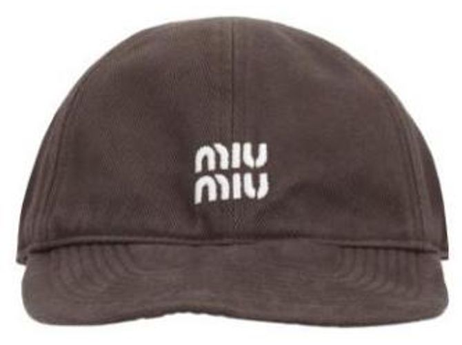 Miu Miu Cappellino baseball in denim - vista 4