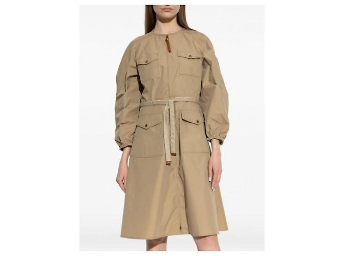 Vestido corto de algodón Moncler Beige - vista 5