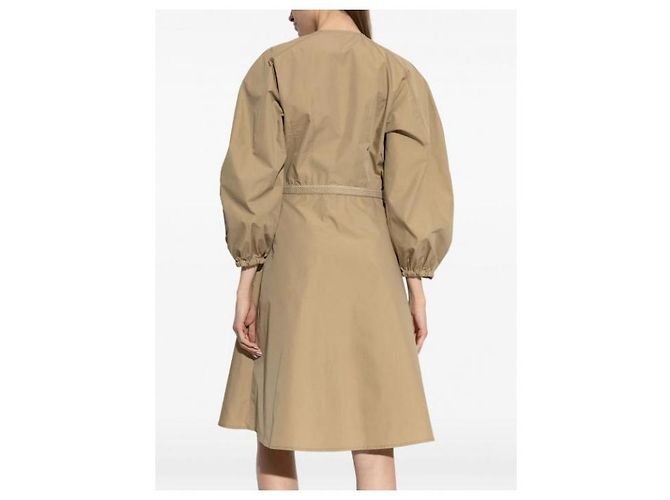 Vestido corto de algodón Moncler Beige - vista 6