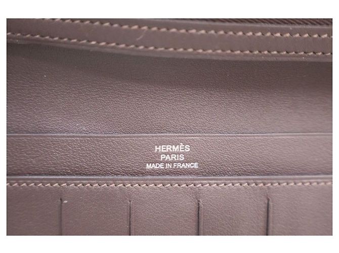 Hermès Citizen Twill Silk Long Wallet Dark Chocolate Brown - view 11