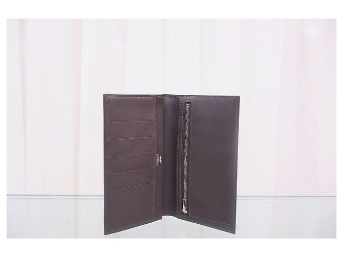 Hermès Citizen Twill Silk Long Wallet Dark Chocolate Brown - view 2