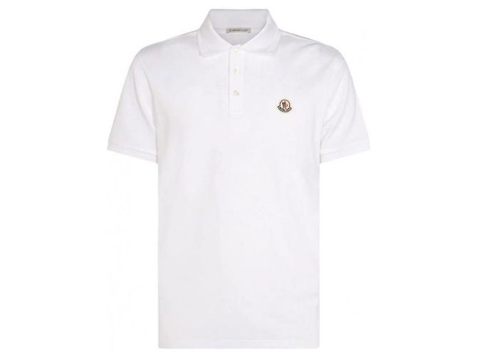 Moncler Piqué-Poloshirt aus Baumwolle mit Logo-Patch - Ansicht 4