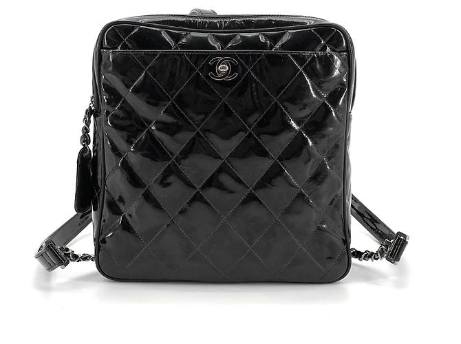 Chanel Zaino in vernice con logo CC - vista 2