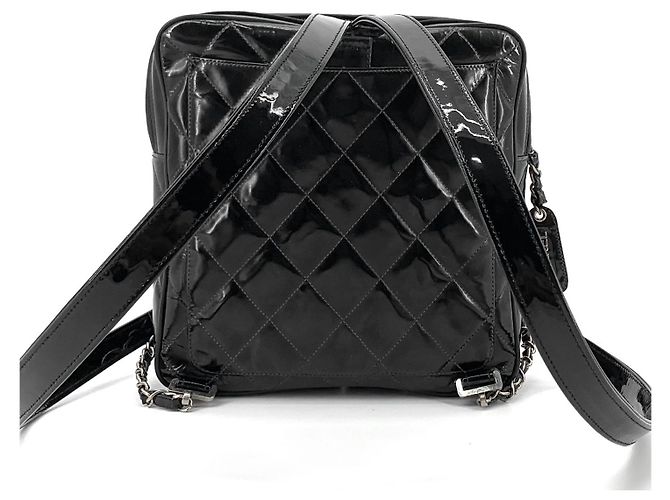 Chanel Zaino in vernice con logo CC - vista 3
