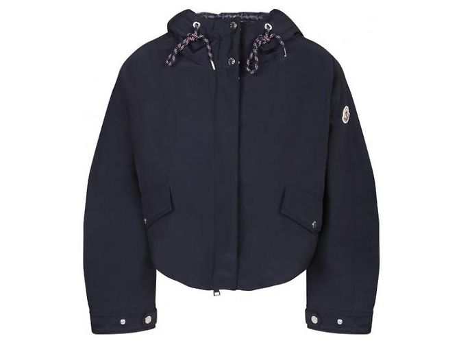 Moncler Giacca in Piumino Corta con Cappuccio Eucalyptus - vista 4